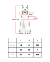 Carica l'immagine nel visualizzatore di Gallery, Elegante Abito Lungo in Raso e Pizzo-Scollo a V