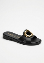 Carica l'immagine nel visualizzatore di Gallery, Ciabattine in Vera Pelle con Fibbia Dorata - Made in Italy