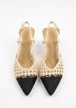 Carica l'immagine nel visualizzatore di Gallery, Décolleté Slingback Artigianale - Eleganza Intrecciata e Comfort in Agnello