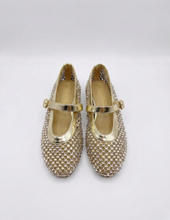 Carica l'immagine nel visualizzatore di Gallery, Ballerine Donna in Vera Pelle con Cristallo 3 Colori