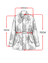 Carica l'immagine nel visualizzatore di Gallery, Giacca Parka in Cotone Ricamo con Coulisse in Vita