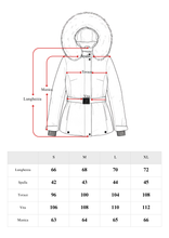 Carica l'immagine nel visualizzatore di Gallery, Giacca da Sci Impermeabile con Cappuccio in Pelliccia Sintetica – Eleganza e Performance Fango