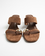 Carica l'immagine nel visualizzatore di Gallery, Muli con Tacco e Infradito in Ecopelle Scamosciata