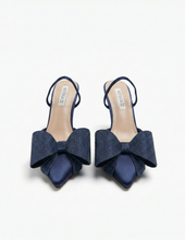 Carica l'immagine nel visualizzatore di Gallery, Décolleté Slingback in Raso con Maxi Fiocco Gioiello 4 Colori