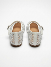 Carica l'immagine nel visualizzatore di Gallery, Ballerine Mary Jane in Eco-pelle con Rete Traforata e Strass