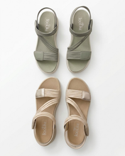 Carica l'immagine nel visualizzatore di Gallery, Sandali Sport-Chic in Tessuto Tecnico con Listini Asimmetrici e Plantare Ergonomico
