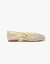 Carica l'immagine nel visualizzatore di Gallery, Ballerine Mary Jane in Eco-pelle con Rete Traforata e Strass