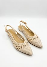 Carica l'immagine nel visualizzatore di Gallery, Scarpe Slingback a Punta con Trama Intrecciata