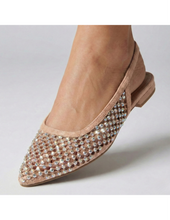 Carica l'immagine nel visualizzatore di Gallery, Ballerine a Punta da Donna con Rete e Strass 4 Colori