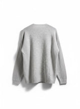 Carica l'immagine nel visualizzatore di Gallery, CARDIGAN GRIGIO CHIARO MADE IN ITALY IN MISTO LANA E CASHMERE
