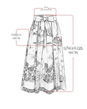 Carica l'immagine nel visualizzatore di Gallery, Gonna Lunga Estiva Stampa Paesaggio Italiano - Made in Italy