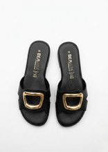Carica l'immagine nel visualizzatore di Gallery, Ciabattine in Vera Pelle con Fibbia Dorata - Made in Italy