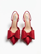 Carica l'immagine nel visualizzatore di Gallery, Décolleté Slingback in Raso con Maxi Fiocco Gioiello 4 Colori