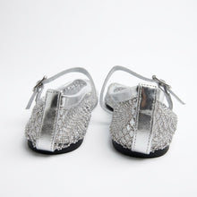Carica l'immagine nel visualizzatore di Gallery, Ballerine Mary Jane in Pelle Ecologica con Micro-Strass