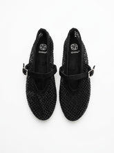 Carica l'immagine nel visualizzatore di Gallery, Ballerine Mary Jane in Pelle Ecologica con Micro-Strass