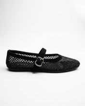 Carica l'immagine nel visualizzatore di Gallery, Ballerine Mary Jane in Pelle Ecologica con Micro-Strass