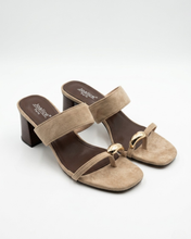 Carica l'immagine nel visualizzatore di Gallery, Muli con Tacco e Infradito in Ecopelle Scamosciata