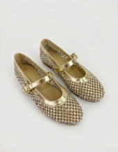Carica l'immagine nel visualizzatore di Gallery, Ballerine Donna in Vera Pelle con Cristallo 3 Colori