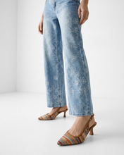 Carica l'immagine nel visualizzatore di Gallery, Sandali Slingback Eleganti in Vera Pelle con Lavorazione Intrecciata Multicolore