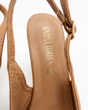 Carica l'immagine nel visualizzatore di Gallery, Sandali Slingback Eleganti in Vera Pelle con Lavorazione Intrecciata Multicolore