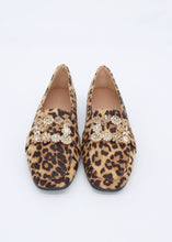 Carica l'immagine nel visualizzatore di Gallery, Mocassino ballerina scamosciato con fibbia quadrata di gioielli