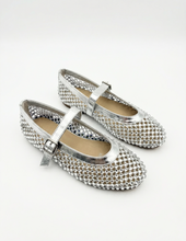 Carica l'immagine nel visualizzatore di Gallery, Ballerine Donna in Vera Pelle con Cristallo 3 Colori