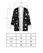Carica l'immagine nel visualizzatore di Gallery, Giacca Kimono in Effetto Velluto con Ricami Fatti a Mano