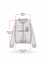 Carica l'immagine nel visualizzatore di Gallery, CARDIGAN A RIGHE MADE IN ITALY