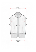 Carica l'immagine nel visualizzatore di Gallery, Gilet Minimalista in Maglia Marrone con Zip