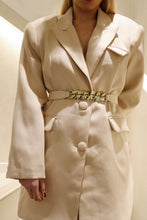 Carica l'immagine nel visualizzatore di Gallery, Vestito giacca sartoriale oversize con spalline imbottite e cintura