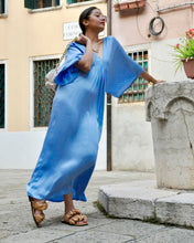Carica l'immagine nel visualizzatore di Gallery, Kaftan estivo con scollatura V