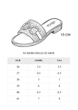 Carica l'immagine nel visualizzatore di Gallery, Ciabattine in Raffia Naturale e Pelle Ecologica con Dettaglio Bijoux
