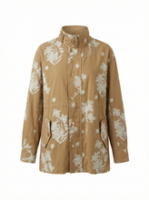 Carica l'immagine nel visualizzatore di Gallery, Giacca Parka in Cotone Ricamo con Coulisse in Vita
