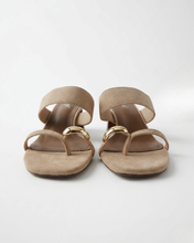 Carica l'immagine nel visualizzatore di Gallery, Muli con Tacco e Infradito in Ecopelle Scamosciata
