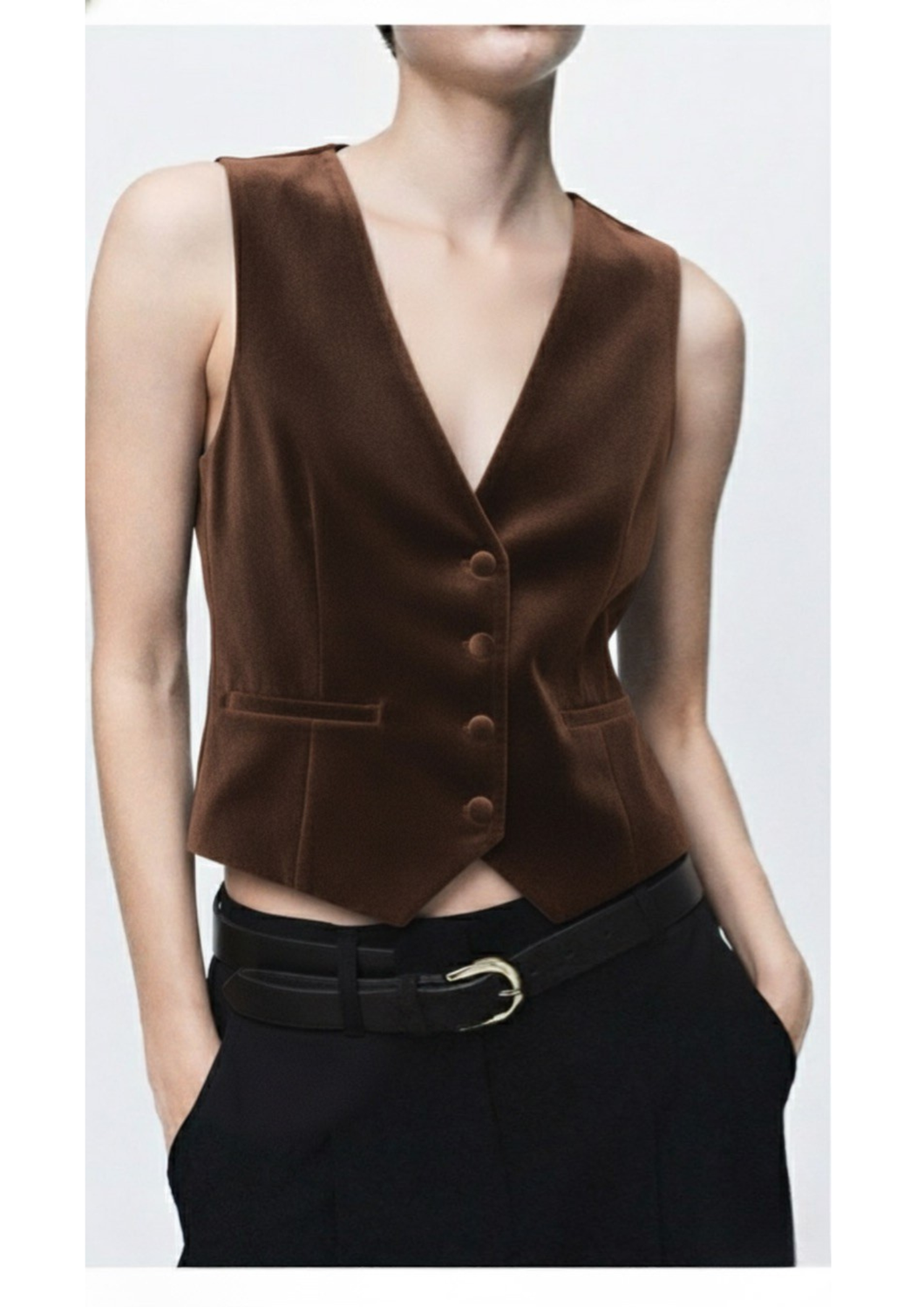 GILET MARRONE DA COMPLETO VELLUTO