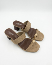 Carica l'immagine nel visualizzatore di Gallery, Muli con Tacco e Infradito in Ecopelle Scamosciata
