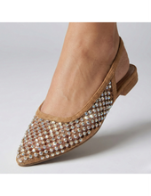 Carica l'immagine nel visualizzatore di Gallery, Ballerine a Punta da Donna con Rete e Strass 4 Colori
