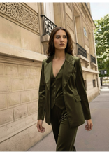 Carica l&#39;immagine nel visualizzatore di Gallery, BLAZER DA COMPLETO VELLUTO COLLO REVERS
