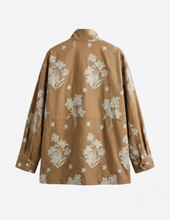 Carica l'immagine nel visualizzatore di Gallery, Giacca Parka in Cotone Ricamo con Coulisse in Vita
