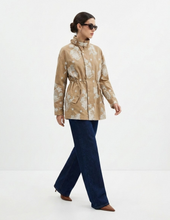 Carica l'immagine nel visualizzatore di Gallery, Giacca Parka in Cotone Ricamo con Coulisse in Vita
