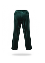 Carica l&#39;immagine nel visualizzatore di Gallery, PANTALONI VERDE SCURO DA COMPLETO VELLUTO DRITTI
