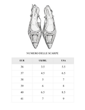 Carica l'immagine nel visualizzatore di Gallery, Décolleté Slingback in Ecopelle con Fibbia Gioiello e Tacco Medio Elegante
