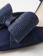 Carica l'immagine nel visualizzatore di Gallery, Décolleté Slingback in Raso con Maxi Fiocco Gioiello 4 Colori
