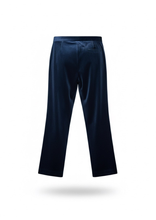 Carica l&#39;immagine nel visualizzatore di Gallery, PANTALONI NAVY BLUE DA COMPLETO VELLUTO DRITTI
