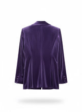 Carica l&#39;immagine nel visualizzatore di Gallery, BLAZER DA COMPLETO VELLUTO COLLO REVERS
