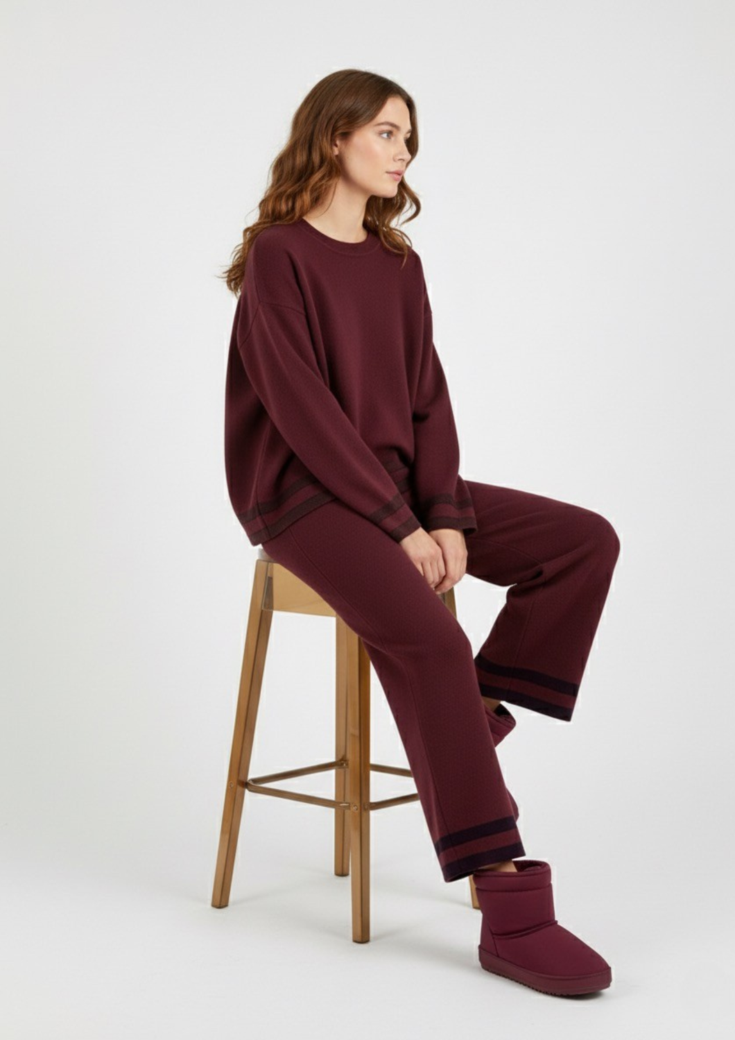 Maglia Luxe di Completo in Viscosa Mista – Taglia Unica, Morbida e Strutturata