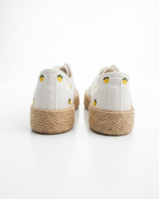 Carica l'immagine nel visualizzatore di Gallery, Sneakers Platform in Tela con Ricami e Suola in Corda di Raffia - Stile Espadrilles Estive
