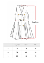 Carica l&#39;immagine nel visualizzatore di Gallery, Abito Celeste Doppiopetto con Bottoni Dorati e Dettaglio Leone di Venezia
