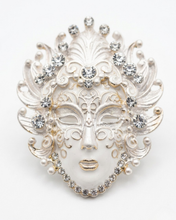 Carica l'immagine nel visualizzatore di Gallery, Spilla a Forma di Maschera Veneziana in Acciaio
