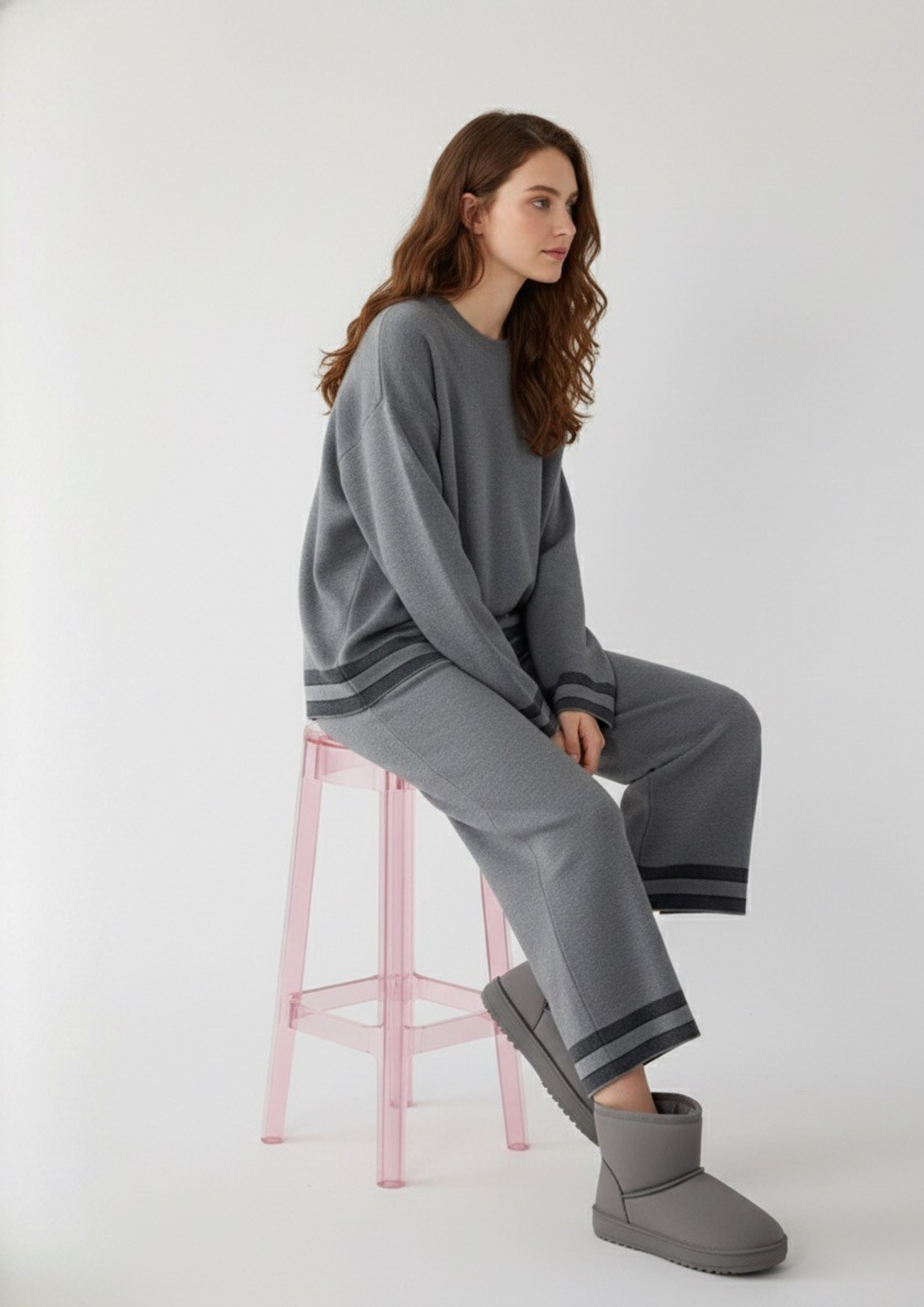 Maglia Luxe di Completo in Viscosa Mista – Taglia Unica, Morbida e Strutturata